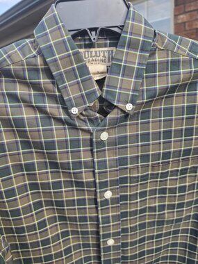 Duluth mens work utility long sleeve small plaid shirt construction